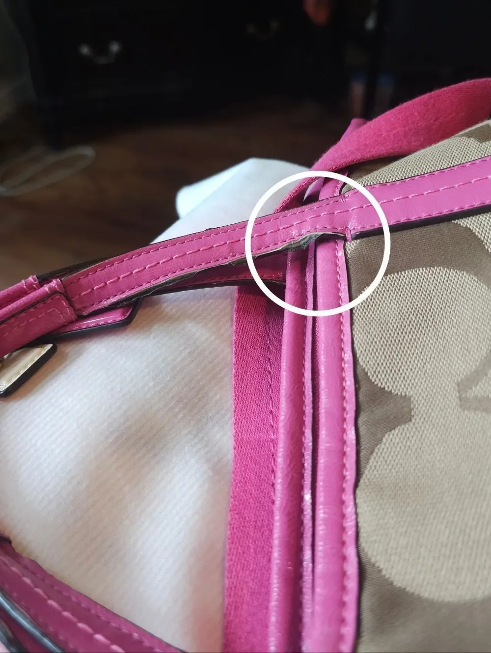 Coach Signature Stripe Foldover Tote